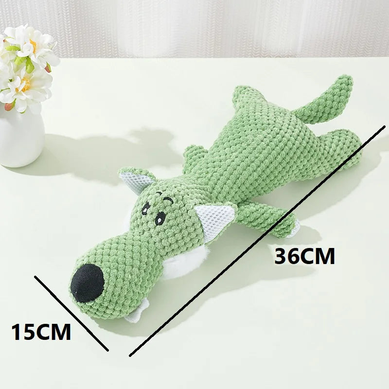Plush Puppy Dog Chew Toy With Squeaker Sound