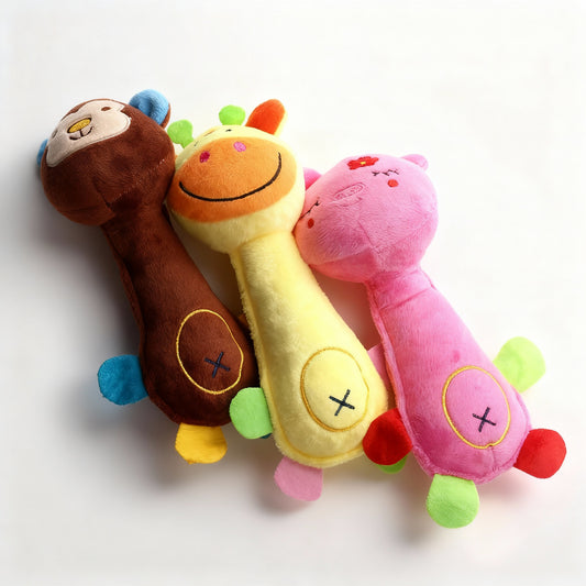 Pet Dog Plush Toy Animal Shape with Squeaky