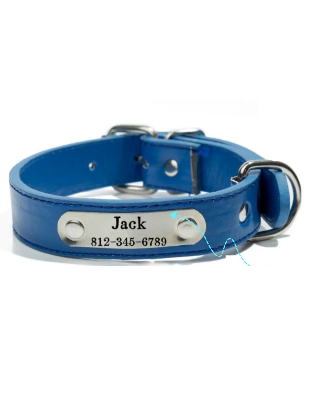 Personalized Name Carved Dog Collar