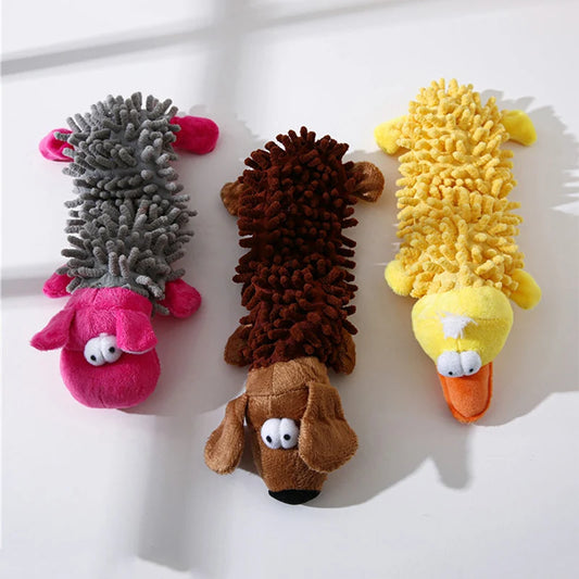 Pet Dog Plush Toy Animal Shape with Squeaky