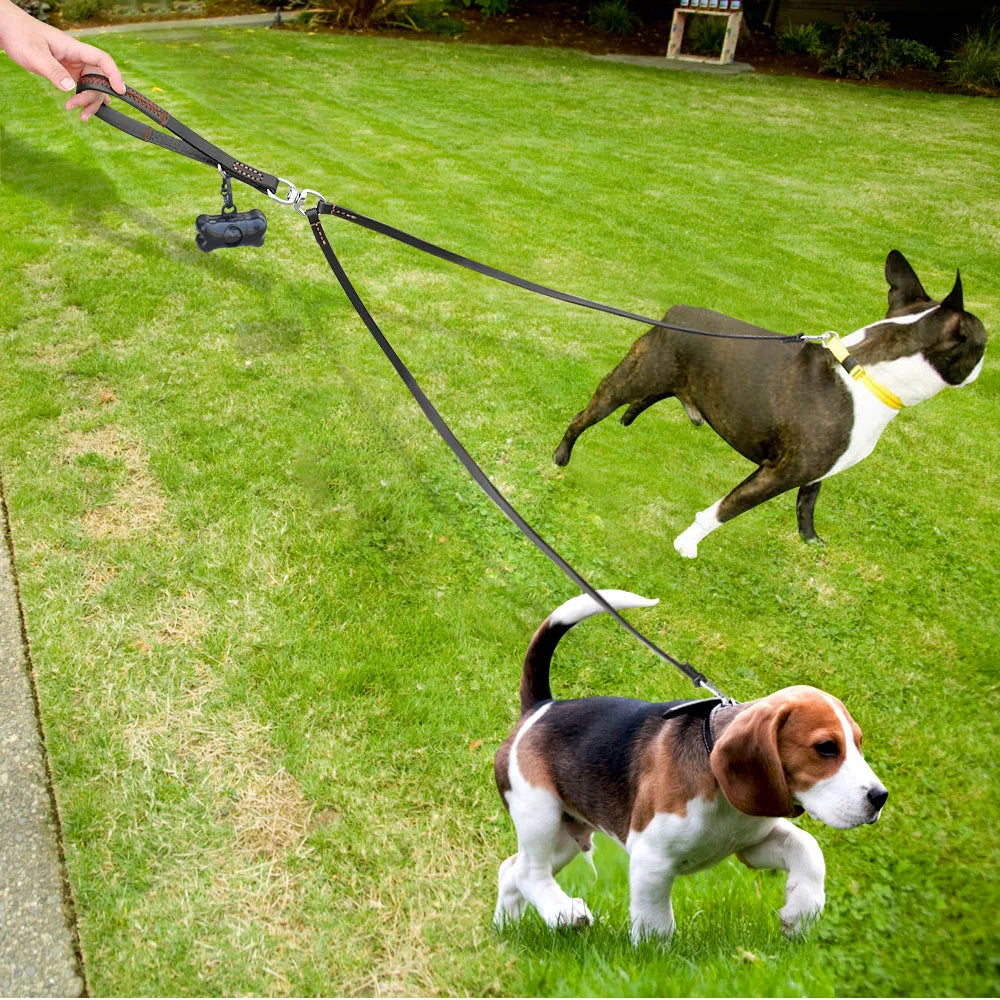 2 Ways Dog  Leather  Leash