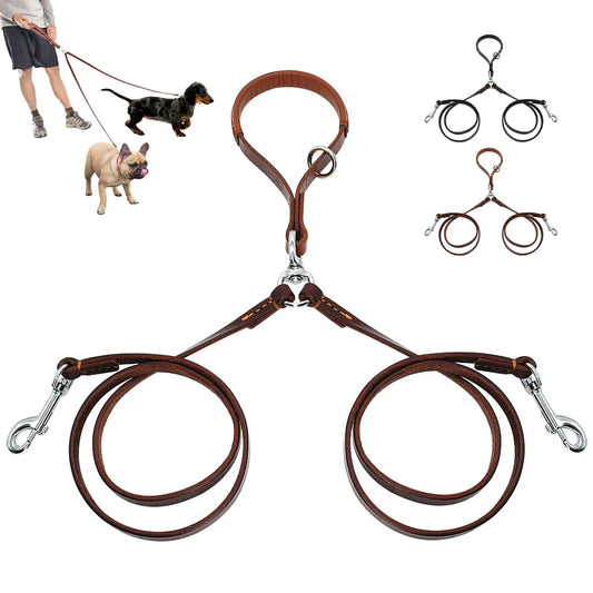 2 Ways Dog  Leather  Leash