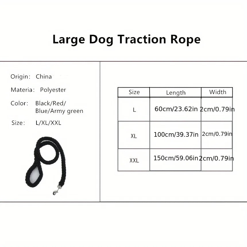 Dog leash strong and durable braid