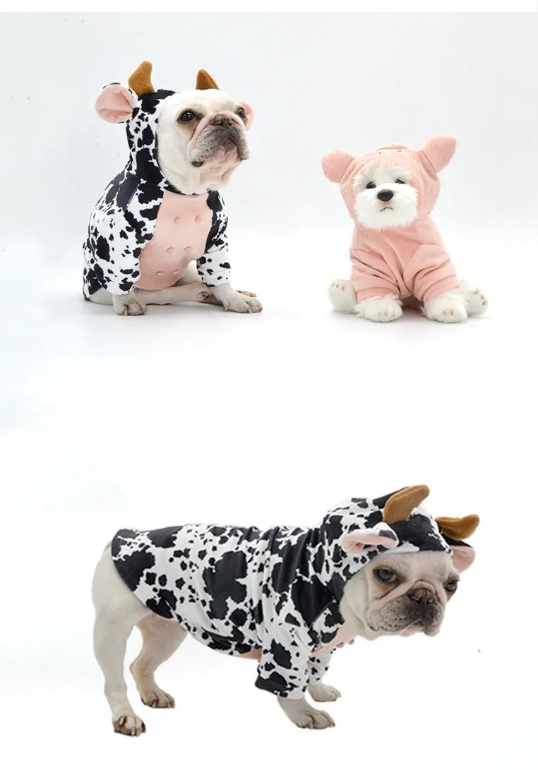 Cow Pig Style Clothes for Small Medium Dogs