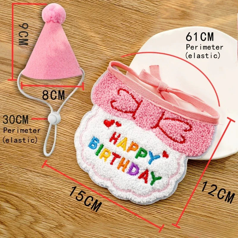 Adorable Puppy Birthday Hat & Bandana Set