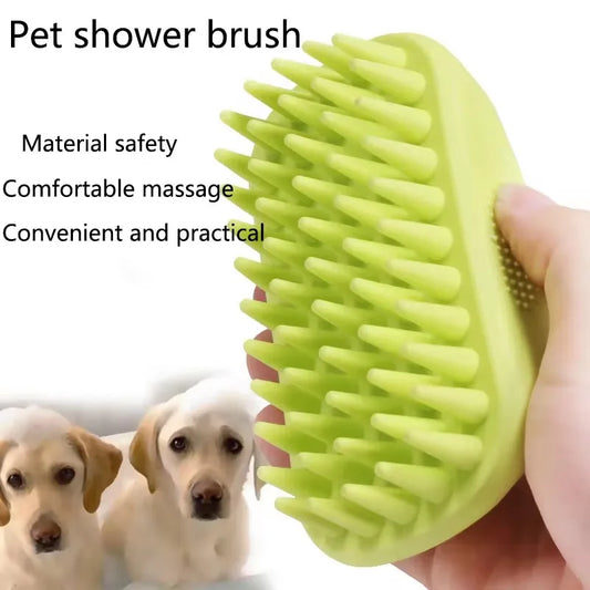 Pet Bath Brush Rubber Comb Hair Removal Brush