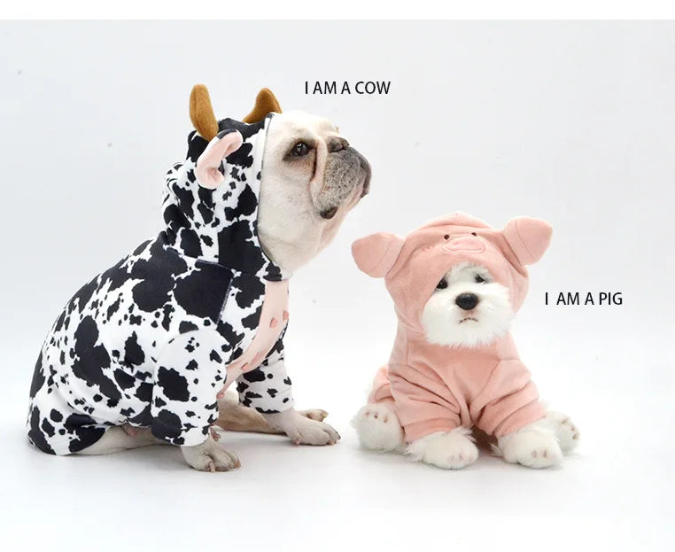 Cow Pig Style Clothes for Small Medium Dogs