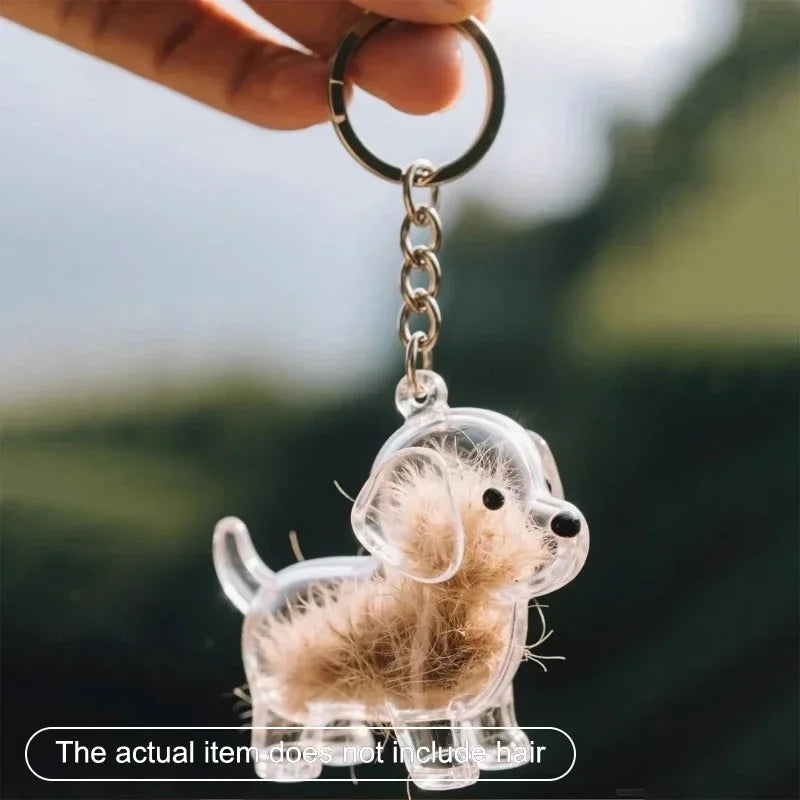 Dogs Hair Storage Pendant Keychain