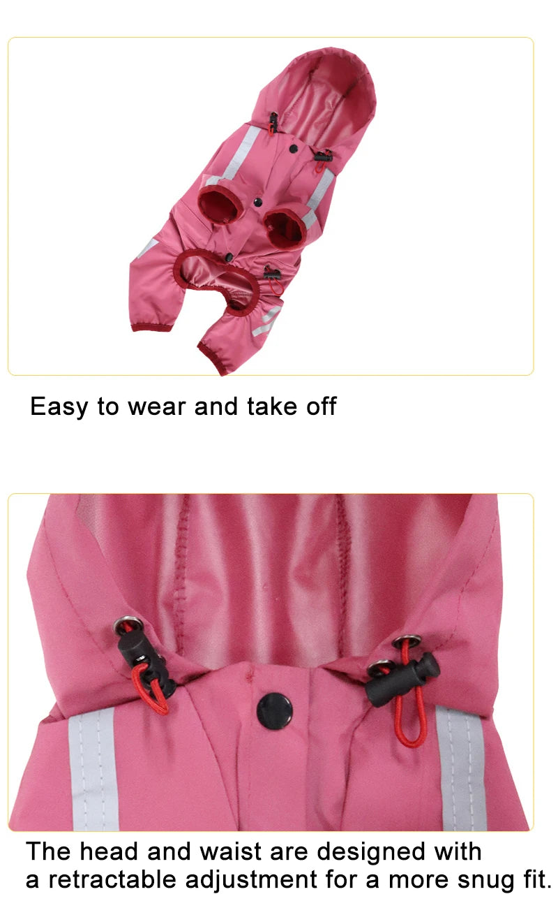Dog Raincoat Reflective Waterproof