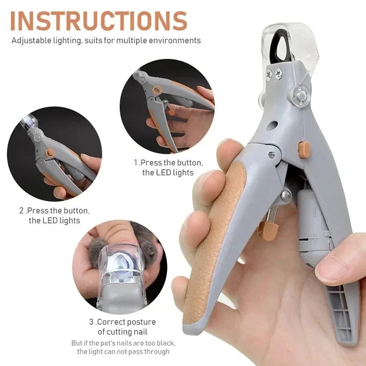 Professional LED Nail Clipper Scissors