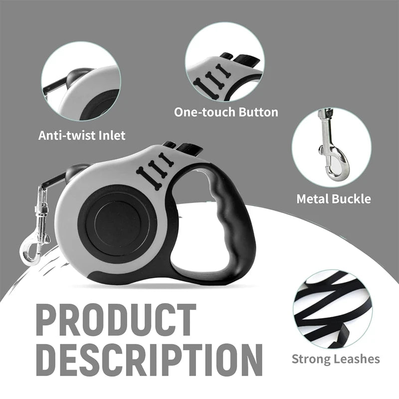 Retractable Automatic-5m Dog Leash
