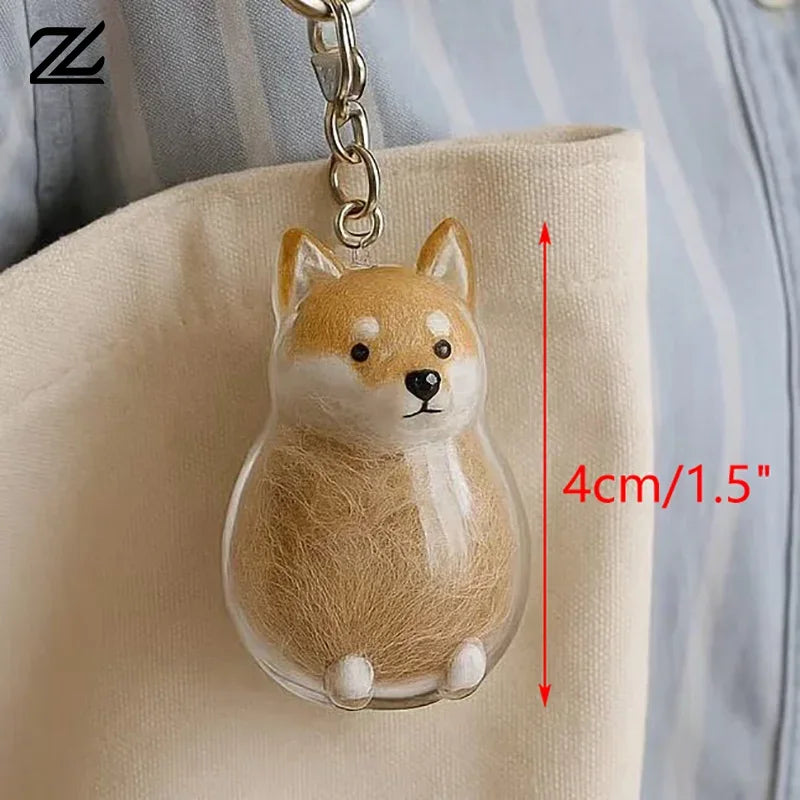 Dog Hair Pendant Keychain