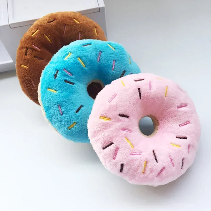 Soft Donuts Plush Squeaker Sound Toys