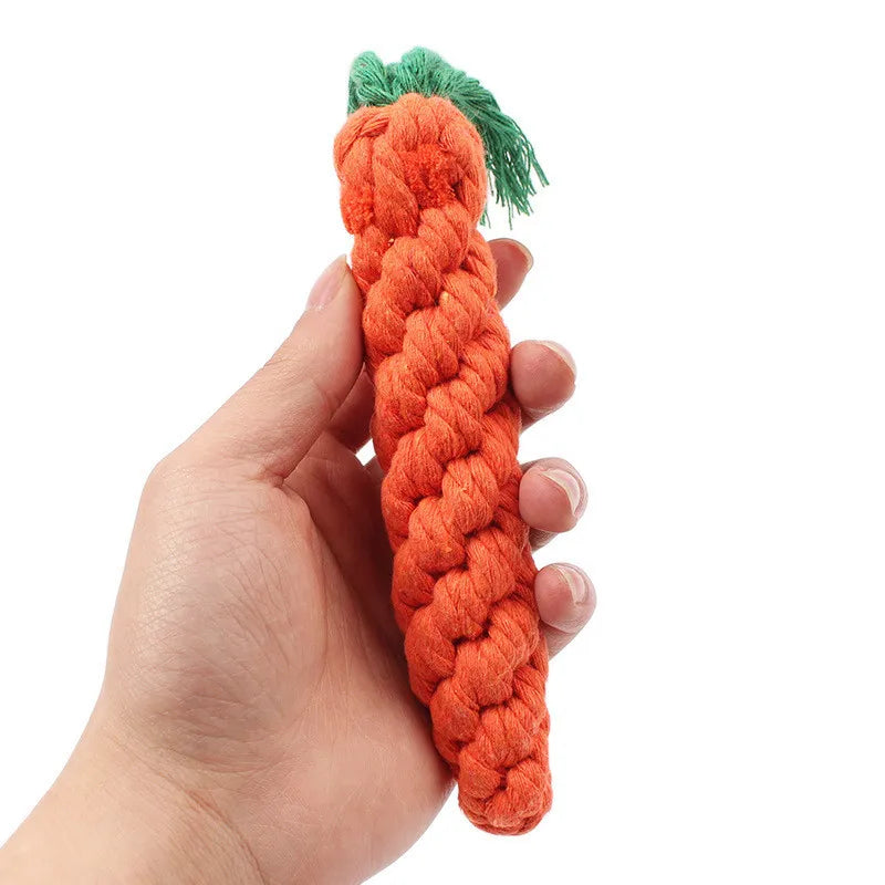 Dog Toys Bite Resistant Cotton Carrot Chew Toys