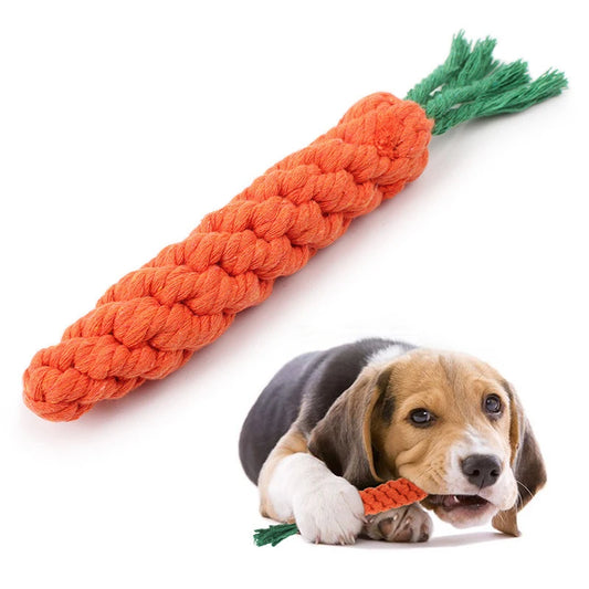 Dog Toys Bite Resistant Cotton Carrot Chew Toys