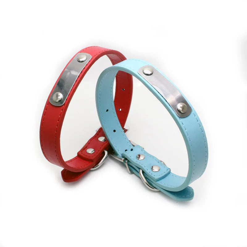 Personalized Name Carved Dog Collar