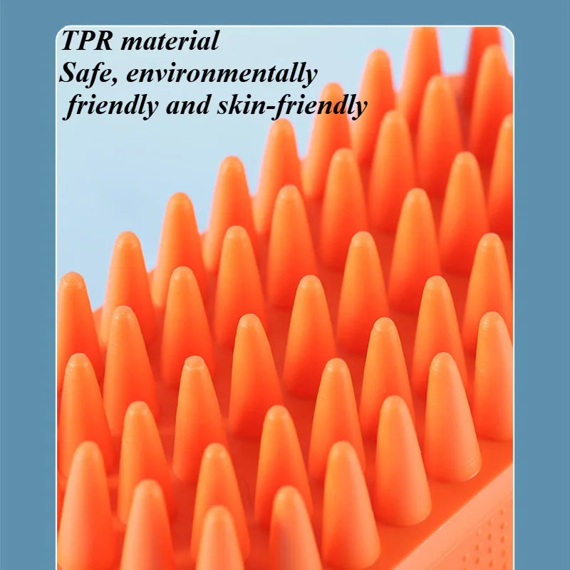 Pet Bath Brush Rubber Comb Hair Removal Brush