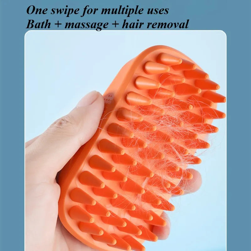 Pet Bath Brush Rubber Comb Hair Removal Brush