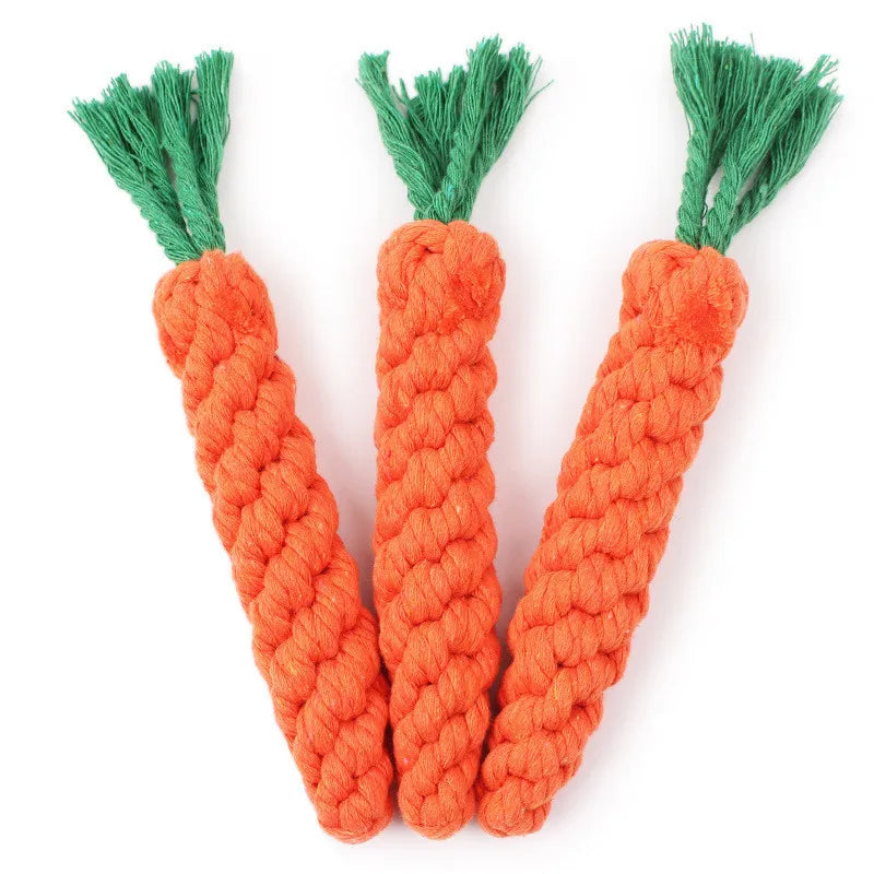 Dog Toys Bite Resistant Cotton Carrot Chew Toys