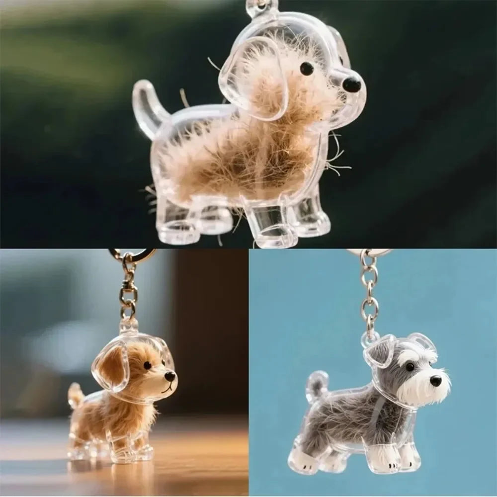 Dogs Hair Storage Pendant Keychain