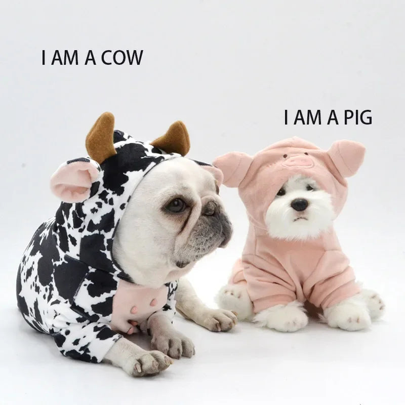 Cow Pig Style Clothes for Small Medium Dogs