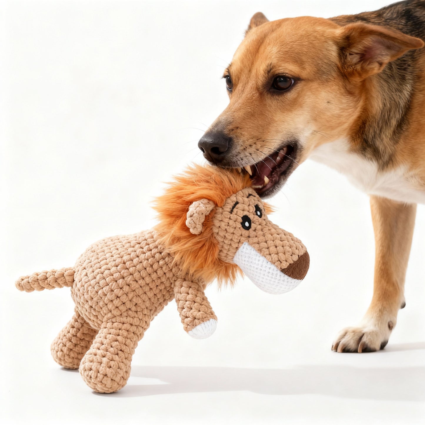 Plush Puppy Dog Chew Toy With Squeaker Sound