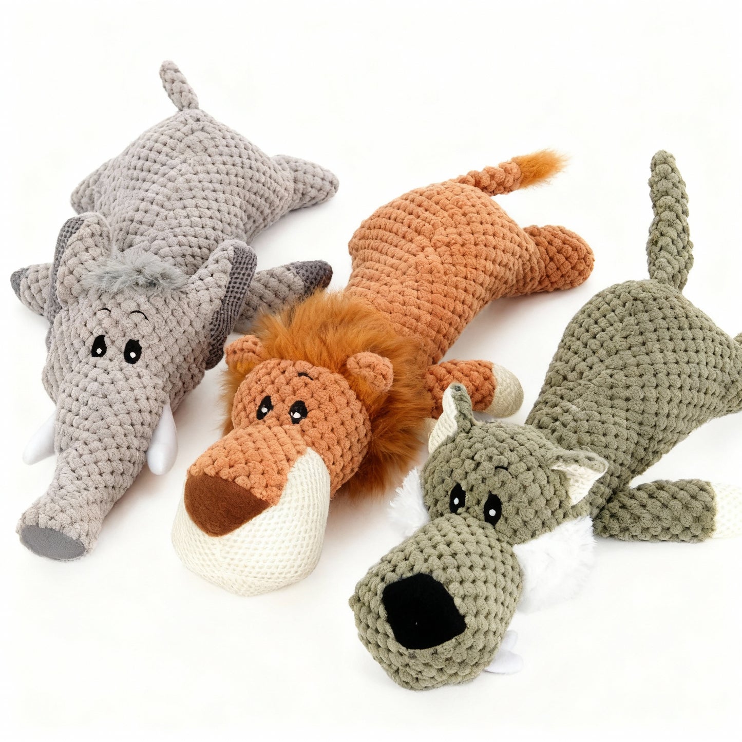 Plush Puppy Dog Chew Toy With Squeaker Sound