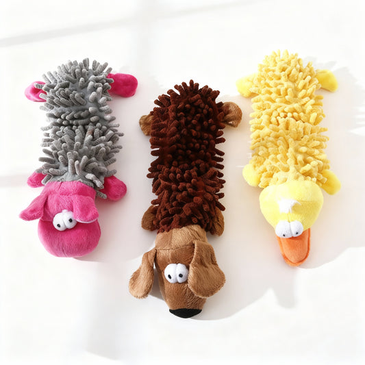 Pet Dog Plush Toy Animal Shape with Squeaky