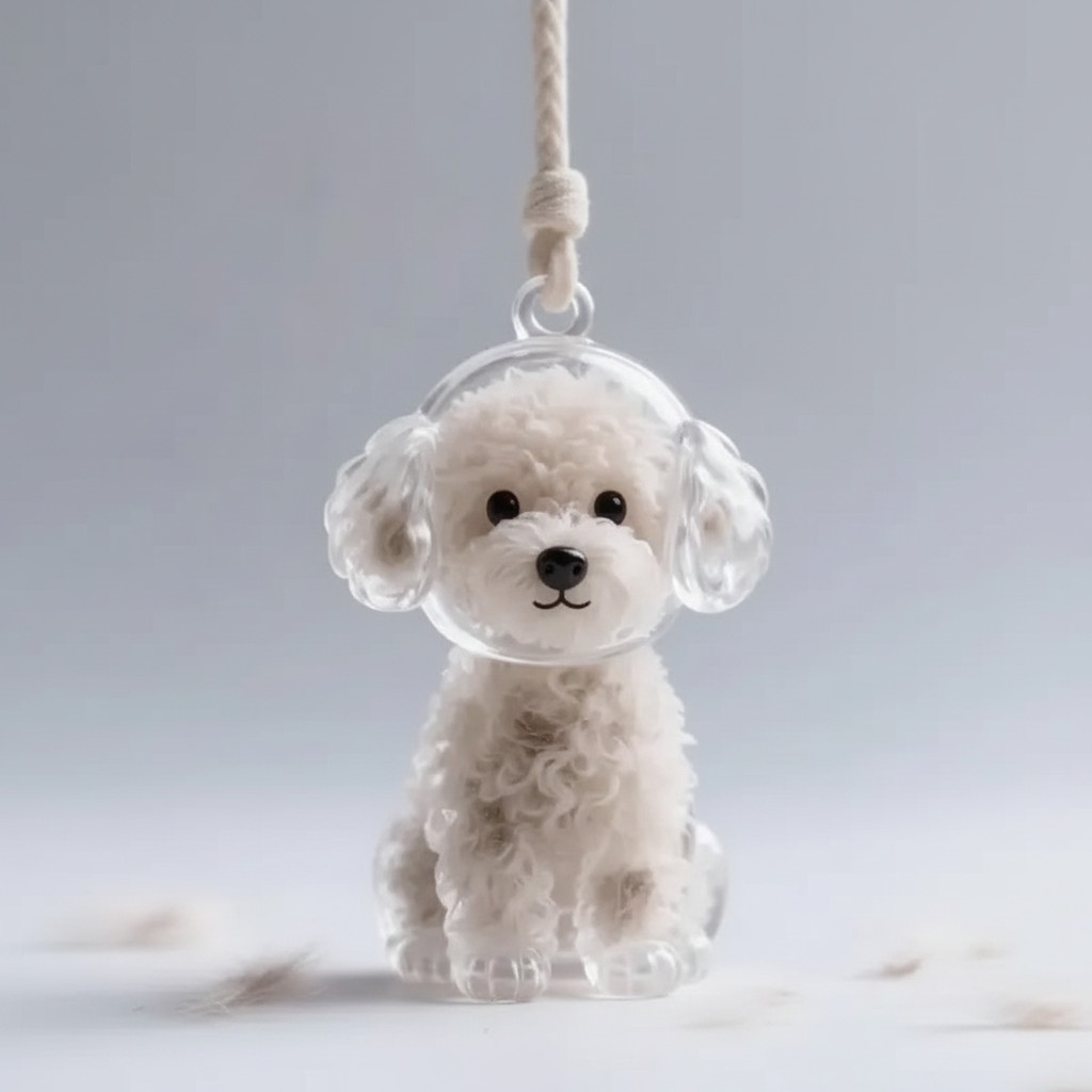 Dogs Hair Storage Pendant Keychain